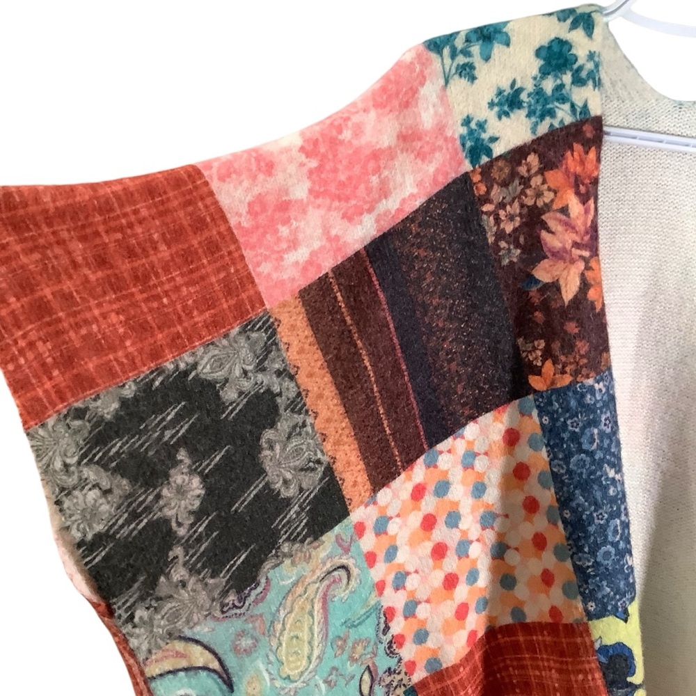 Reversible Patchwork Kimono Cardigan Multicolor - Picture 7 of 11